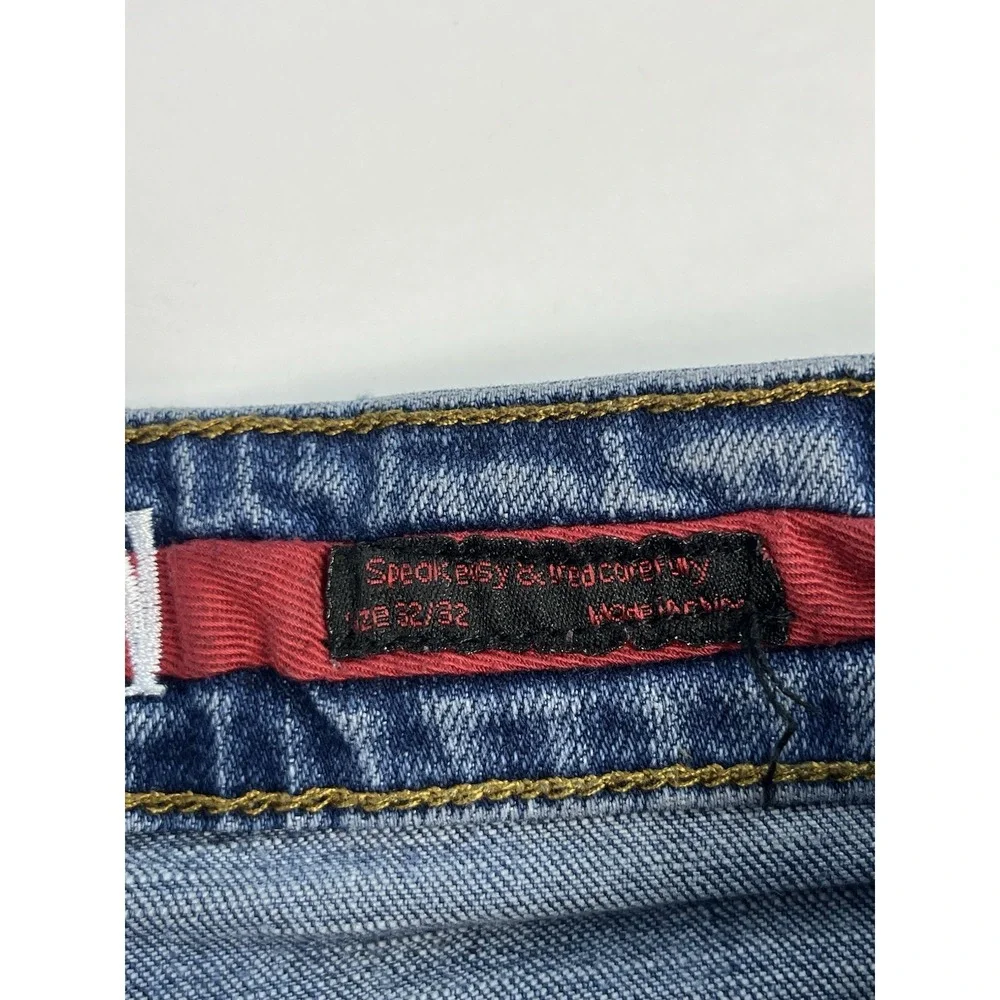 Smugglers Moon Jeans Men's 32x32 Distressed  Patches Button Fly 5 Pocket